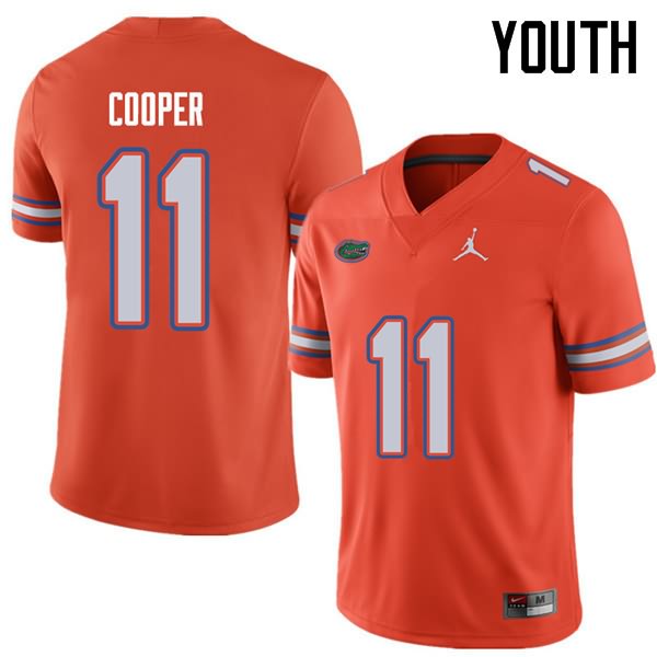 Youth NCAA Florida Gators Riley Cooper #11 Stitched Authentic Jordan Brand Orange College Football Jersey RYG0665ZH